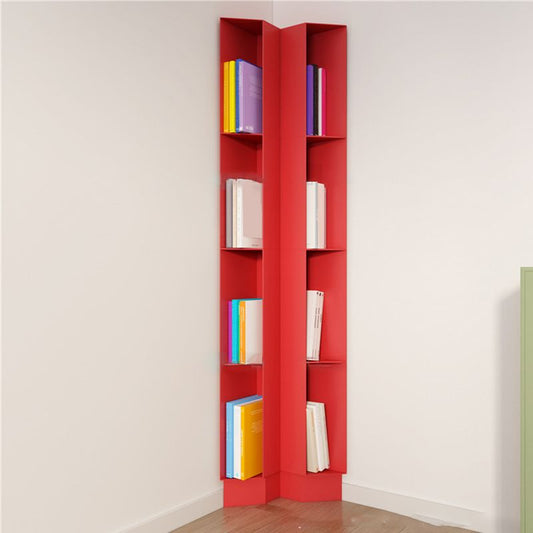 Urban Metal Bookshelf Closed Back Vertical Bookcase for Living Room