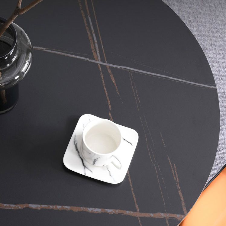 Round Sintered Stone Two-Color Dining Table Simplicity 4 Legs Table for Dining Room Clearhalo ' dining_table' 'Dining Tables & Seating' 'Dining Tables' 'furn' 'furn_dining_table' 'Furniture' 'furniture_dining_table' 'Kitchen & Dining Furniture' 'kitchen&dining_furn' 'kitchen' 'kitchen_dining_table' 1200x1200_350606ca-4be6-4cb2-9827-1d78c6c81eeb