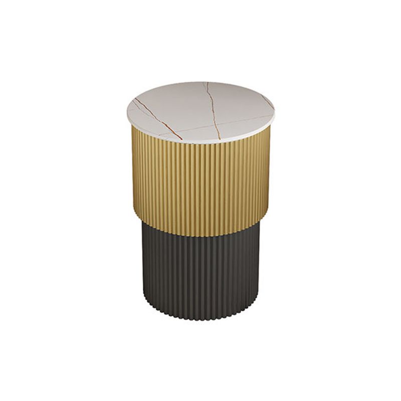Piédestal glamour de table basse ronde en ardoise sans table basse simple pénible