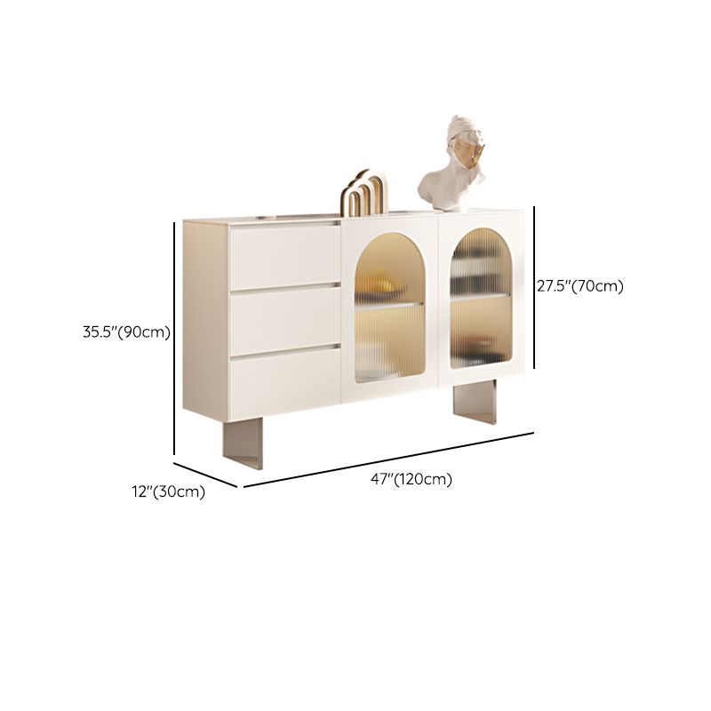 Server da pranzo in pietra di buffet contemporanei con luci per sala da pranzo