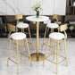 Glamouröser runder Esshocker Low Rückenstühle mit goldener Metallbasis