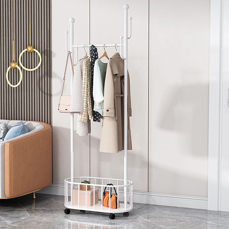 Glam Hall Stand Metal Shelving Hooks Included Free Standing Entry Hall Tree Clearhalo 'Entry & Mudroom Furniture' 'furn' 'furn_hall_tree_coat_racks' 'Furniture' 'Hall Trees & Coat Racks' 'hall_tree_coat_racks' 1200x1200_350ec20f-1ad8-49ec-a517-9d14641777ec