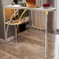 Glam Style 41.3"H Bar Table Faux Marble White Top Specialty Bistro Table Clearhalo 'Bar Furniture' 'Bar Tables' 'bar_tables' 'furn' 'furn_bar_tables' 'Furniture' 'furniture_bar_tables' 'Kitchen & Dining Furniture' 'kitchen&dining_furn' 'kitchen' 1200x1200_350efa84-7911-4999-be50-c95e05c1defd