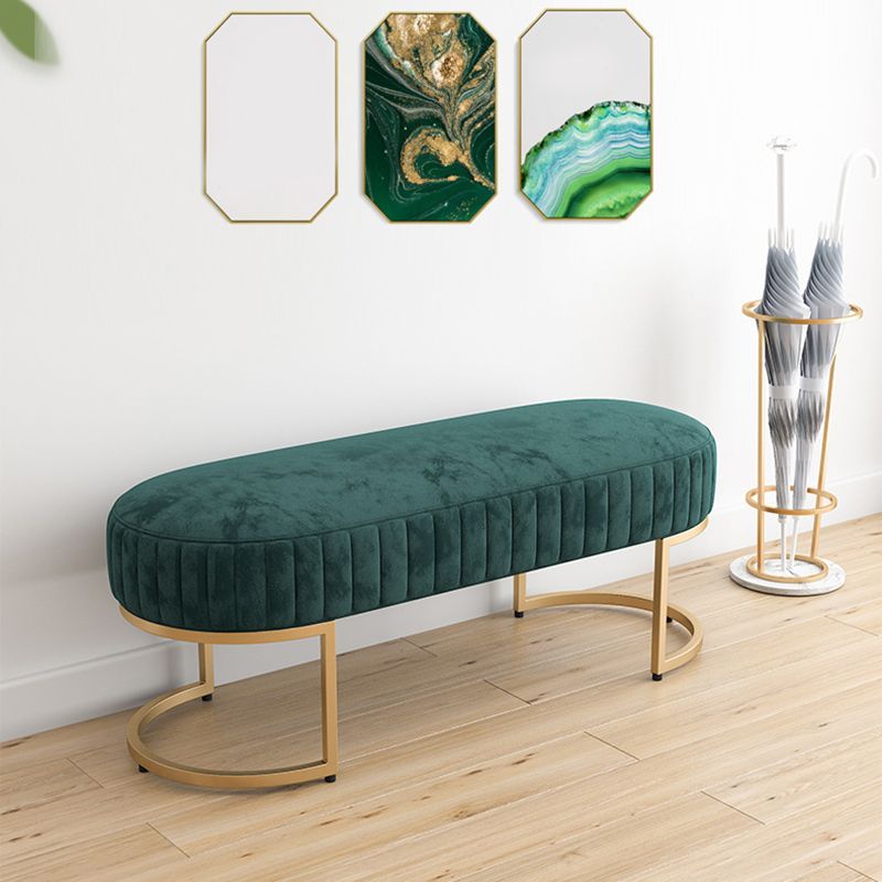 14.82-inch Width Modern Seating Bench Cushioned Metal Entryway Bench Clearhalo 'Benches' 'Chairs & Seating' 'furn' 'furn_benches' 'Furniture' 'Living Room Furniture' 1200x1200_350f3fe5-52ac-4516-a21d-515180497e72