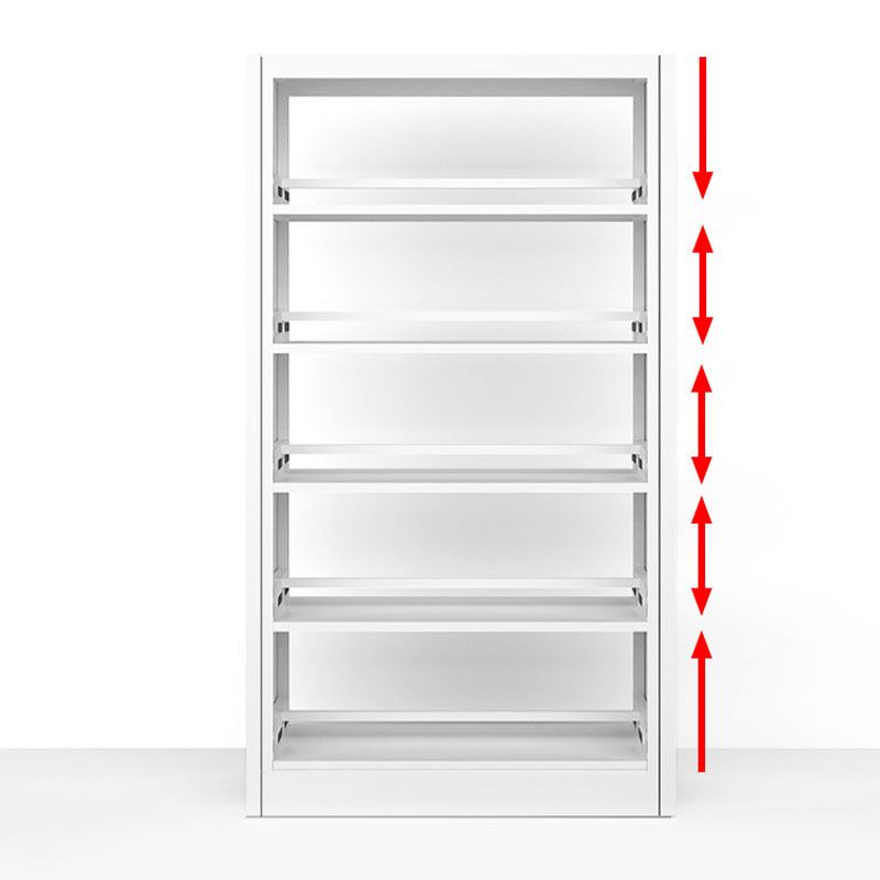 78.7-inch H Contemporary Style Cube Bookshelf Metal Bookcase with 5 Shelfs