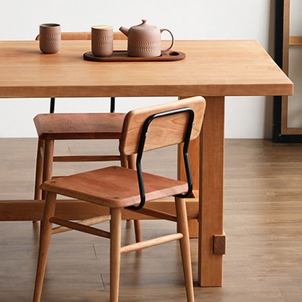 Modern Rectangle Wood Dining Table Solid Wood Base for Dining Room Clearhalo 'Dining Tables & Seating' 'Dining Tables' 'dining_table' 'furn' 'furn_dining_table' 'Furniture' 'Kitchen & Dining Furniture' 1200x1200_35106d61-012b-44f0-a0c2-a8eeb14ebac8