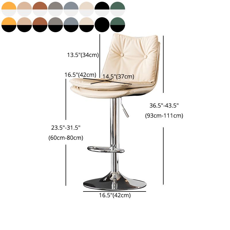 Contemporary Swivel Adjustable Height Barstool Indoor Bar Stool with Low Back Clearhalo 'Bar Furniture' 'Bar Stools' 'bar_stools' 'furn' 'furn_bar_stools' 'furniture_bar_stools' 'Kitchen & Dining Furniture' 'kitchen&dining_furn' 'kitchen' 'kitchen_furn' Furniture' 1200x1200_35108465-513c-49da-8039-99698d00b667