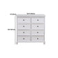 Contemporary White Accent Chest with Drawers and Solid Wood Bun Feet