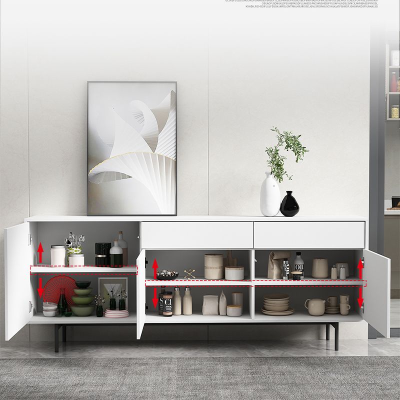 Moderno legno ingegnerizzato da 27,5 "H Server buffet per sala da pranzo a buffet