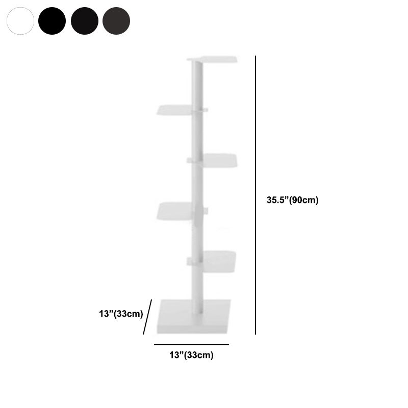 Estantería blanca/negra estantería de estilo contemporáneo para el hogar y la oficina