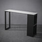 Industrial Style Rectangle Bar Table 42-inch Height Iron Pedestal Bistro Table Clearhalo 'Bar Furniture' 'Bar Tables' 'bar_tables' 'furn' 'furn_bar_tables' 'Furniture' 'furniture_bar_tables' 'Kitchen & Dining Furniture' 1200x1200_351446db-bcc6-4e7b-b138-690cd55591fd