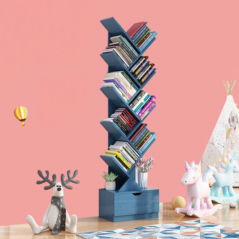 Contemporary Manufactured Wood Bookcase Closed Bookshelf for Study Room