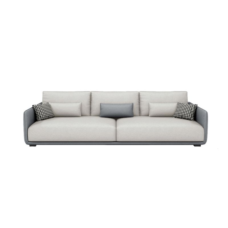 Living Room Contemporary Light-grey Standard Tuxedo Arm Sofa Chaise Clearhalo 'furn' 'furn_sofas' 'Furniture' 'furniture_sofas' 'kitchen' 'kitchen_sofas' 'Living Room Furniture' 'Sofa' 'sofas' 1200x1200_35149146-d689-4c5a-ac57-8cafabe6697a