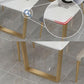 Luxury Sintered Stone Top Kitchen Table Rectangle Table with Double Pedestal in Gold Clearhalo ' dining_table' 'Dining Tables & Seating' 'Dining Tables' 'furn' 'furn_dining_table' 'Furniture' 'furniture_dining_table' 'Kitchen & Dining Furniture' 'kitchen&dining_furn' 'kitchen' 'kitchen_dining_table' 1200x1200_3514df40-6e50-473d-b814-2644abcd33c2