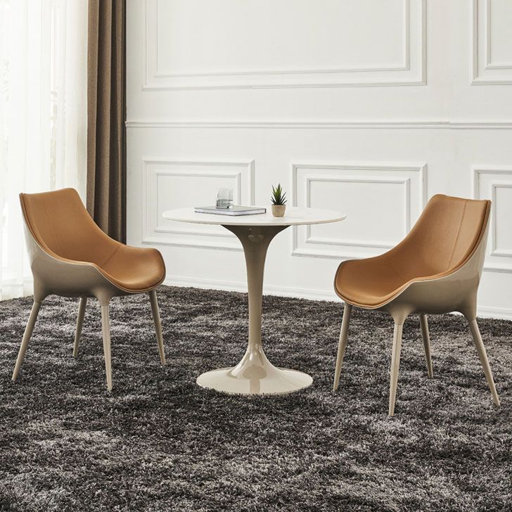 Sedia da pranzo in pelle finta sedia parsons in finitura opaca per casa