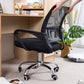 Silla moderna con brazos incluidos, silla de escritorio de malla con respaldo medio para oficina