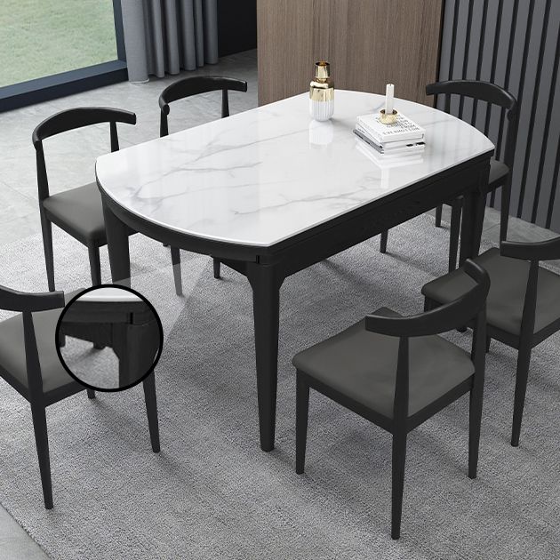 Contemporary Style 53'' Dining Table 4 Legs Dining Site Table with Drop-Leaf Clearhalo ' dining_table' 'Dining Tables & Seating' 'Dining Tables' 'furn' 'furn_dining_table' 'Furniture' 'furniture_dining_table' 'Kitchen & Dining Furniture' 'kitchen&dining_furn' 'kitchen' 'kitchen_dining_table' 1200x1200_35177f5a-ca49-44a4-b6b6-e7c4cb9b6baa