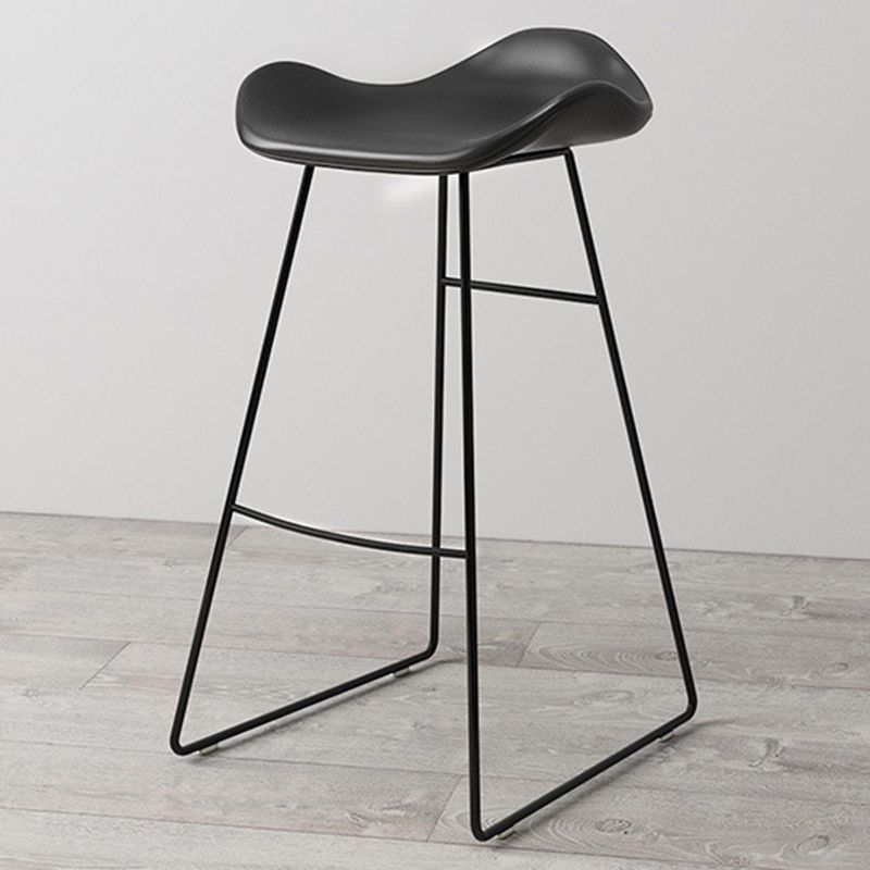 Industrial Style Bar-stool PU Leather Counter Bar Stool with Metal Legs for Home Clearhalo 'Bar Furniture' 'Bar Stools' 'bar_stools' 'furn' 'furn_bar_stools' 'Furniture' 'furniture_bar_stools' 'Kitchen & Dining Furniture' 1200x1200_351785c4-9abc-4cb7-94db-6af71d3974b8