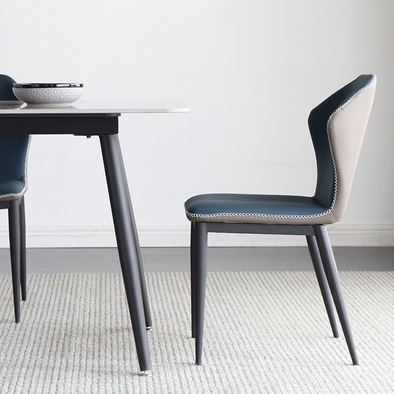 Minimalist Style Dining Table Set with Rectangle Shape Table and Upholstered Chairs Clearhalo 'Dining Room Sets' 'Dining Tables & Seating' 'dining_room_set' 'furn' 'furn_dining_room_set' 'Furniture' 'furniture_dining_room_set' 'Kitchen & Dining Furniture' 'kitchen&dining_furn' 'kitchen' 1200x1200_35183bbc-6b02-41f3-9a87-3698bf83b04b