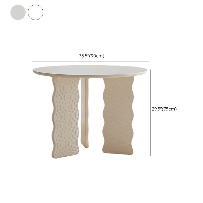 Modern Round Dining Table 3 White Legs Table for Dining Room Clearhalo 'Dining Tables & Seating' 'Dining Tables' 'dining_table' 'furn' 'furn_dining_table' 'Furniture' 'Kitchen & Dining Furniture' 1200x1200_35191b09-5749-4fd3-920c-df50fbbbd8a7