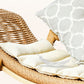 Contemporary Rattan Two Arm Chaise Flared Arms for Bedroom Living Room