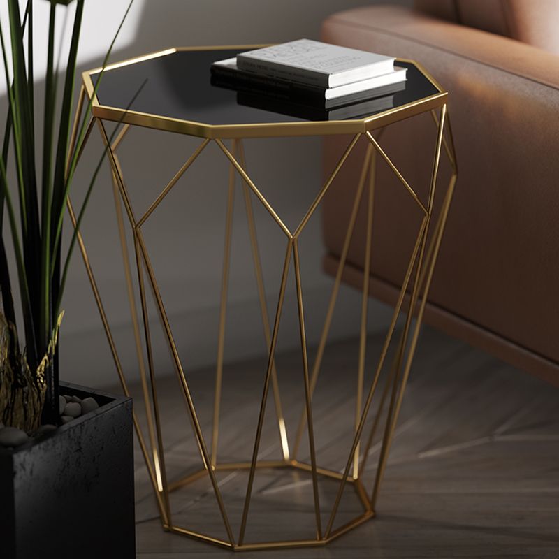 Metal Round Night Table Modern Non-Storage Legs Included Nightstand in Black/Gold Clearhalo 'Bedroom Furniture' 'furn' 'furn_night_stand' 'Furniture' 'night_stand' 'Nightstands' 1200x1200_351a9573-3433-4d8c-a66e-c731124655ab
