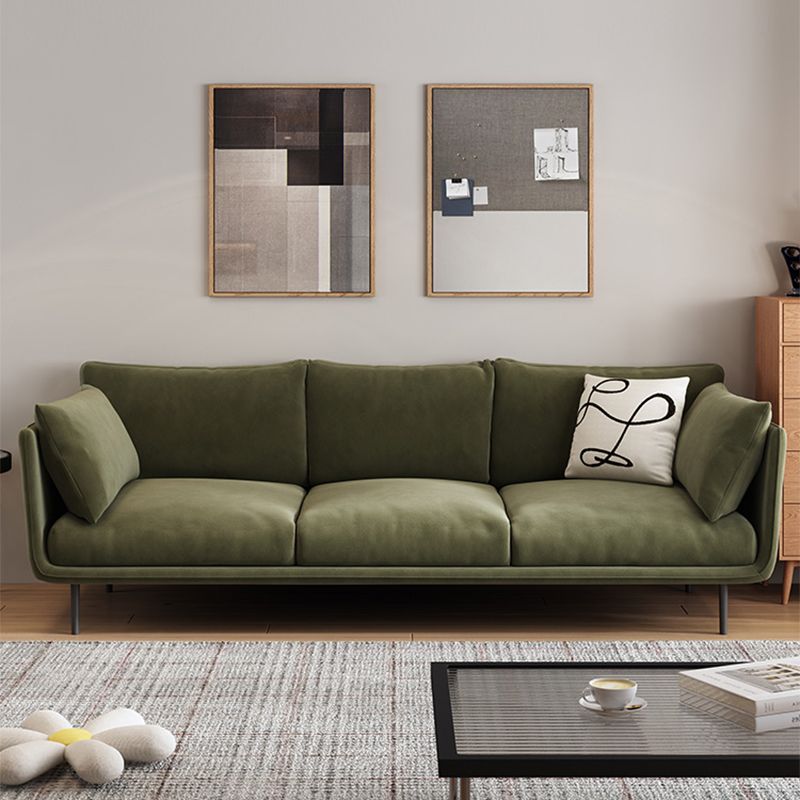 Contemporary Sofa CouchStandard Square Arm Settee Bench with Pillows Clearhalo 'furn' 'furn_sofas' 'Furniture' 'Living Room Furniture' 'Sofa' 'sofas' 1200x1200_351b422b-40ff-40d9-829d-a72203e0ee0e