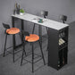 Industrial Style Bar Table Stone Top 42-inch Height Pub Table with Wine Glass Shelf Clearhalo 'Bar Furniture' 'Bar Tables' 'bar_tables' 'Furniture' 'furniture_bar_tables' 'Kitchen & Dining Furniture' 1200x1200_351c9a78-0b50-4ca3-a1ff-7539136663ce