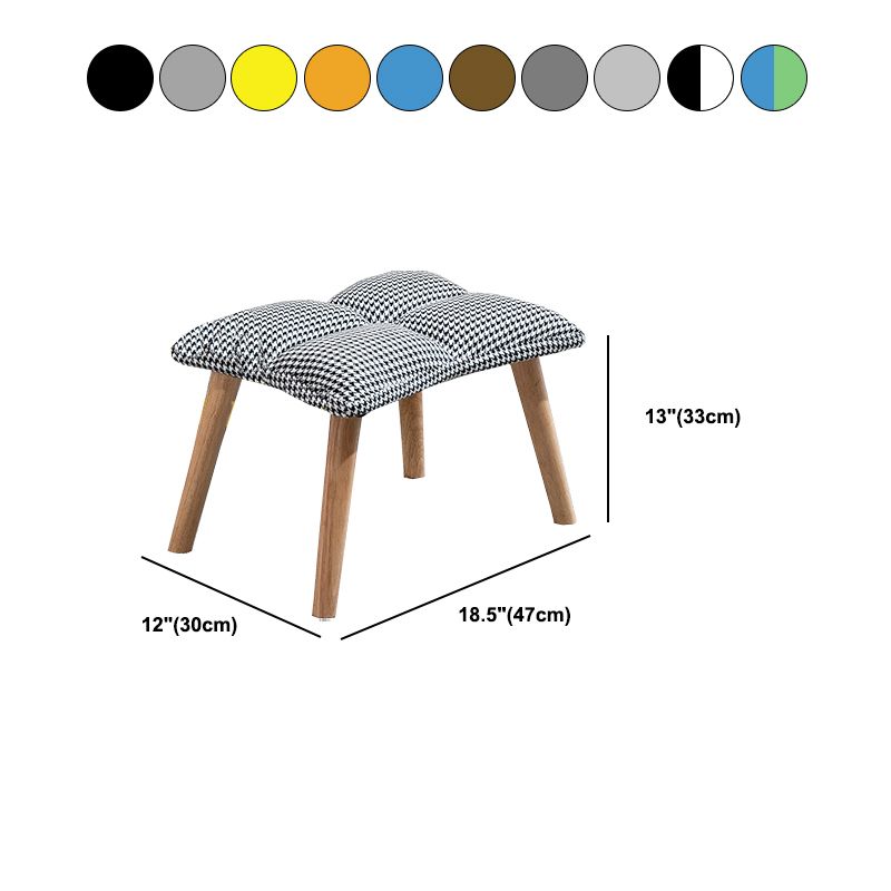 Chaise à bascule de tissu panneau de couleur contemporain coussin tufted chaise de culbuteur avec ottoman