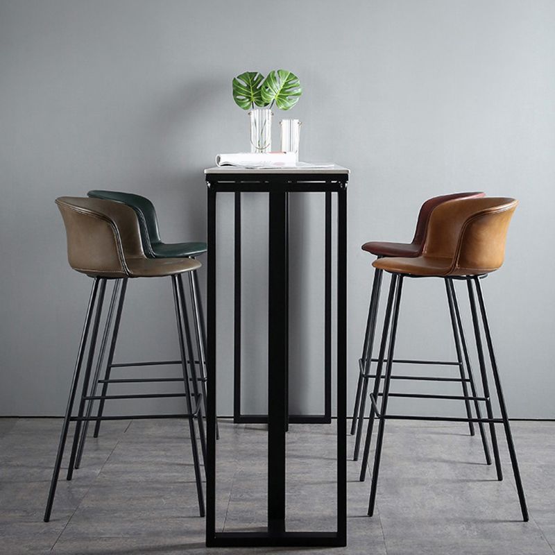 Industrial Bar Height Table Stone Top Bistro Bar Table for Patio Use Clearhalo 'Bar Furniture' 'Bar Tables' 'bar_tables' 'furn' 'furn_bar_tables' 'Furniture' 'Kitchen & Dining Furniture' 1200x1200_35218b2f-f410-45f7-b18d-722e5bdd0d6e
