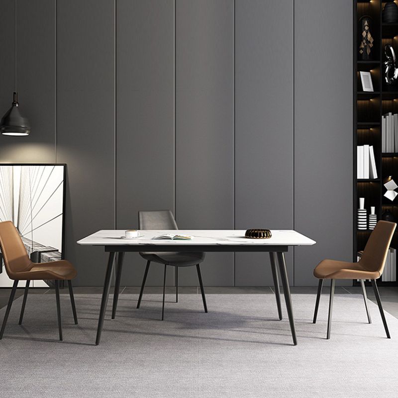 長方形のダイニングテーブル工業4キッチン用の脚ダイニングテーブル