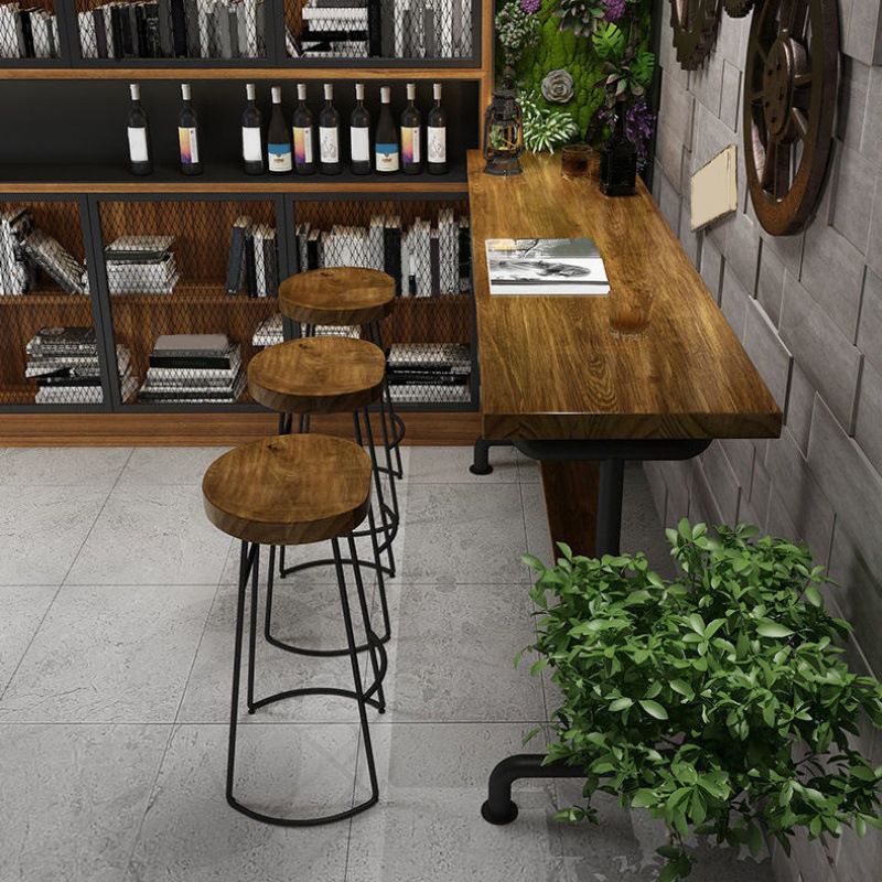 Armless Solid Wood Dining Stool Contemporary Bar Stool with Footrest Clearhalo 'Bar Furniture' 'Bar Stools' 'bar_stools' 'furn' 'furn_bar_stools' 'Furniture' 'Kitchen & Dining Furniture' 1200x1200_35227e94-5ff7-47f0-a2ac-bb12af1e3d0b