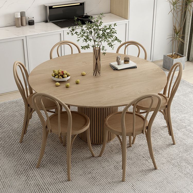 Round Dining Table Set 1/2/4/7 Pcs Solid Wood Dining Table and Chairs Clearhalo 'Dining Room Sets' 'Dining Tables & Seating' 'dining_room_set' 'furn' 'furn_dining_room_set' 'Furniture' 'Kitchen & Dining Furniture' 1200x1200_3522d3e2-7b07-4c32-8583-f510a88cf1b7
