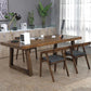 Industrial Style Rectangle Table Wooden Dining Table with Wooden Legs Clearhalo 'Dining Tables & Seating' 'Dining Tables' 'dining_table' 'furn' 'furn_dining_table' 'Furniture' 'Kitchen & Dining Furniture' 1200x1200_352314ed-c78d-469b-a70c-32aee1f578ef