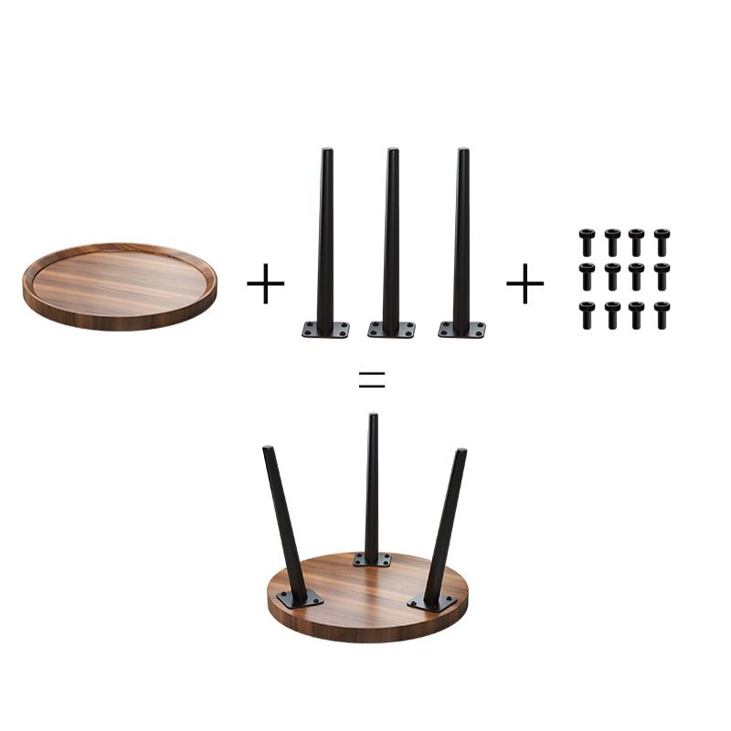 Table de l'extrémité moderne de 3 jambes en bois massif minimaliste