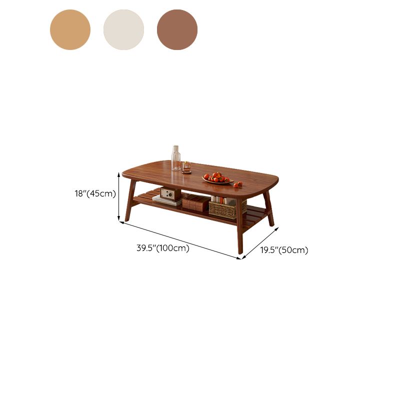 Tavolino laterale contemporaneo da 17 "H -tavolo in legno in legno massiccio