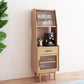 Servidor de puertas de vidrio correderas contemporáneas servidor de comedor de madera sólida para sala de estar
