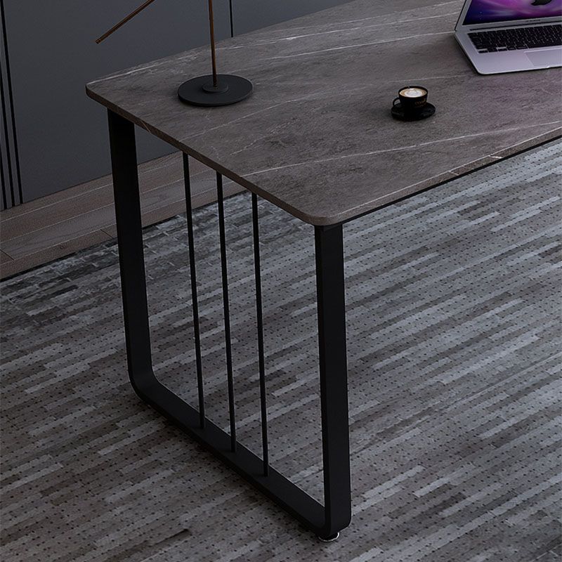 29.52" H Modern Stone Writing Desk Sled Rectangular Office Desk for Home