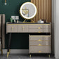 Glam Slate Top Vanity Dressing Table 7 Drawers Vanity Makeup Table Set