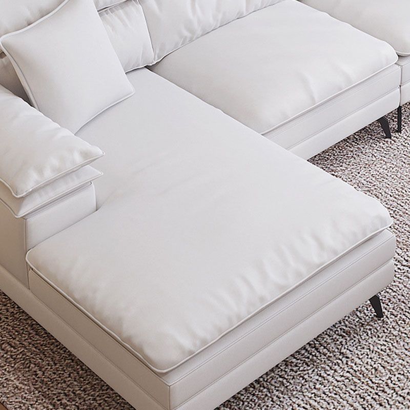 36 "H Contemporáneo de sofá de cuero de cuero Sectional