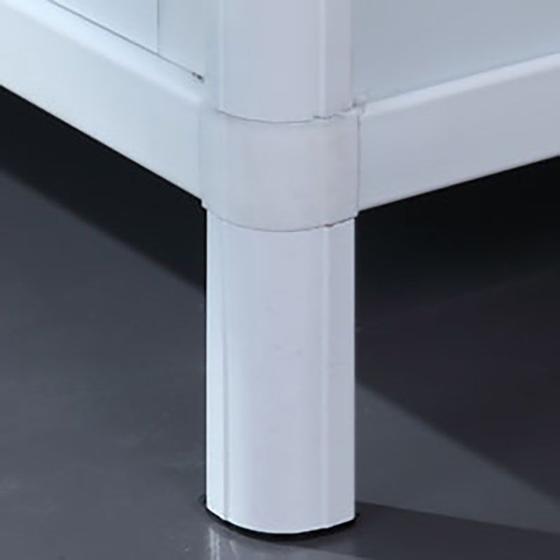 Cucina in metallo bianco buffet/console porte in vetro armadio a buffet aperto