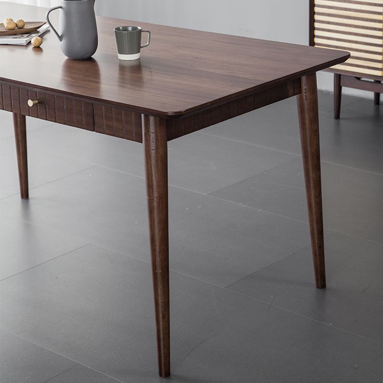Hickory Rectangle Wood Table Storage Dining Table with 4 Legs for Restaurant Clearhalo ' dining_table' 'Dining Tables & Seating' 'Dining Tables' 'furn' 'furn_dining_table' 'Furniture' 'furniture_dining_table' 'Kitchen & Dining Furniture' 'kitchen&dining_furn' 'kitchen' 'kitchen_dining_table' 1200x1200_35266beb-853b-4e74-8755-befaa6aef0e8