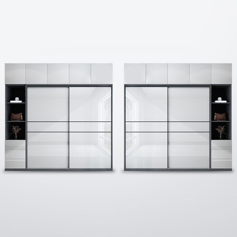 Manufactured Wood Glossy White Storage Cabinet Modern Cabinet for Bedroom Clearhalo 'Armoires & Wardrobes' 'armoires_wardrobes' 'Bedroom Furniture' 'furn' 'furn_armoires_wardrobes' 'Furniture' 1200x1200_3527654c-965d-467b-bfa8-a139ad8e47cf