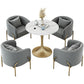 Contemporary Round Dining Table Sintered Stone Dining Table with Tulip Base Clearhalo ' dining_table' 'Dining Tables & Seating' 'Dining Tables' 'Furniture' 'furniture_dining_table' 'Kitchen & Dining Furniture' 'kitchen&dining_furn' 'kitchen' 'kitchen_dining_table' 1200x1200_3528f75a-7b47-4eda-9eb6-d59baee17adc