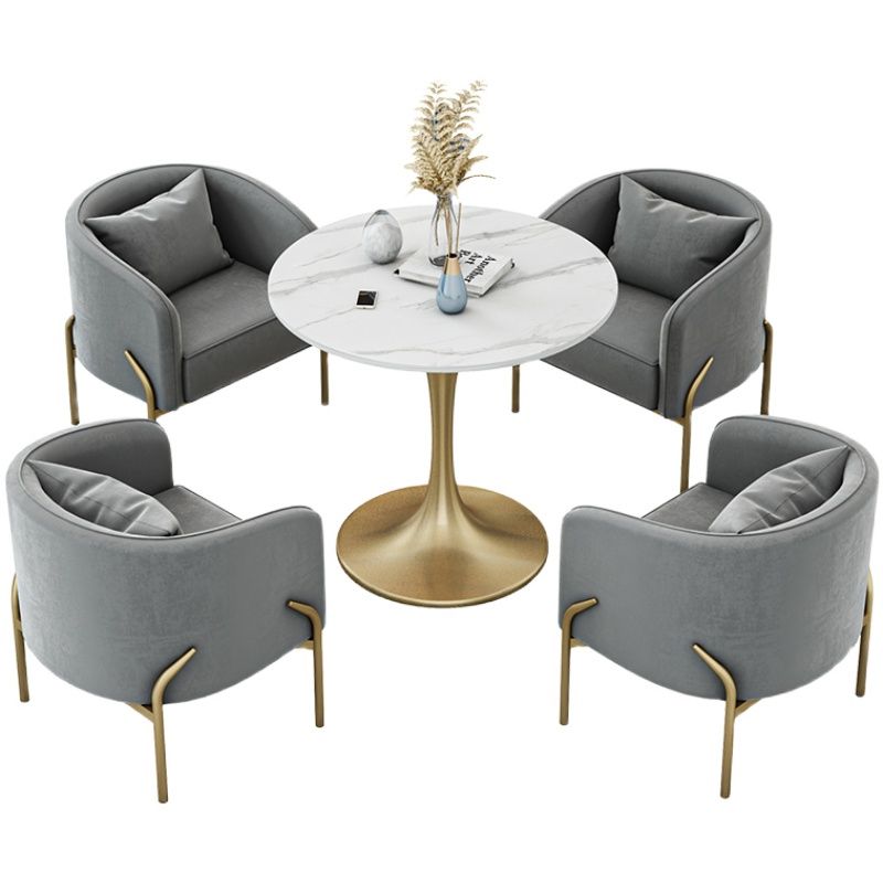 Contemporary Round Dining Table Sintered Stone Dining Table with Tulip Base Clearhalo ' dining_table' 'Dining Tables & Seating' 'Dining Tables' 'Furniture' 'furniture_dining_table' 'Kitchen & Dining Furniture' 'kitchen&dining_furn' 'kitchen' 'kitchen_dining_table' 1200x1200_3528f75a-7b47-4eda-9eb6-d59baee17adc