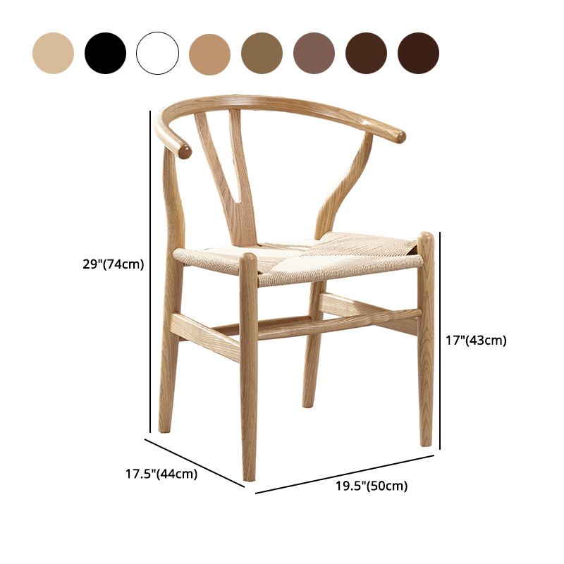 Scandinavian Dining Side Chair Natural Wishbone Dining Side Chair for Home Use Clearhalo ' kitchen&dining_furn' 'Dining Chairs' 'Dining Tables & Seating' 'dining_chair' 'furn' 'furn_dining_chair' 'Furniture' 'furniture_dining_chair' 'Kitchen & Dining Furniture' 'kitchen' 1200x1200_35290c19-b0f3-4ca4-afb3-852f55c89e49