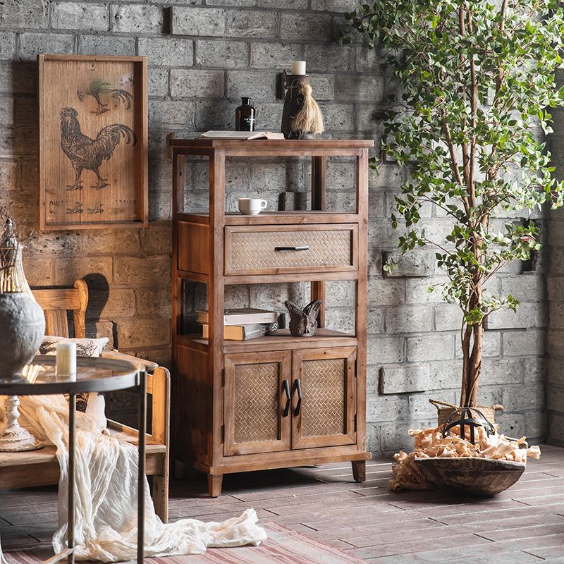 Industrial Wood Drawers Included Cabinet Distressed Brown Accent Cabinet Clearhalo 'Cabinets & Chests' 'cabinets_chests' 'furn' 'furn_cabinets_chests' 'Furniture' 'Living Room Furniture' 1200x1200_3529b312-4eaa-4b90-8b2c-0b91a9b2deae