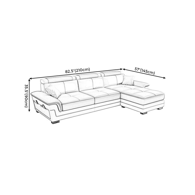 82.68" W √ó 57.09" D √ó 35.43" H High Back Pillow Top Arm Sectional with Slipcovere Clearhalo 'furn' 'furn_sectionals' 'Furniture' 'furniture_sectionals' 'kitchen' 'kitchen_sectionals' 'Living Room Furniture' 'Sectionals' 1200x1200_3529d372-b7aa-4219-8d81-56224433aa1f