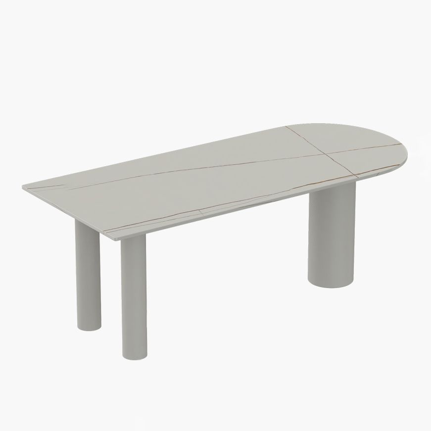 Free Form Sintered Stone White Dining Table Simplicity 3 Legs Table for Dining Room Clearhalo ' dining_table' 'Dining Tables & Seating' 'Dining Tables' 'furn' 'furn_dining_table' 'Furniture' 'furniture_dining_table' 'Kitchen & Dining Furniture' 'kitchen&dining_furn' 'kitchen' 'kitchen_dining_table' 1200x1200_352a3a91-f156-450e-917e-d4659dcfb6ba