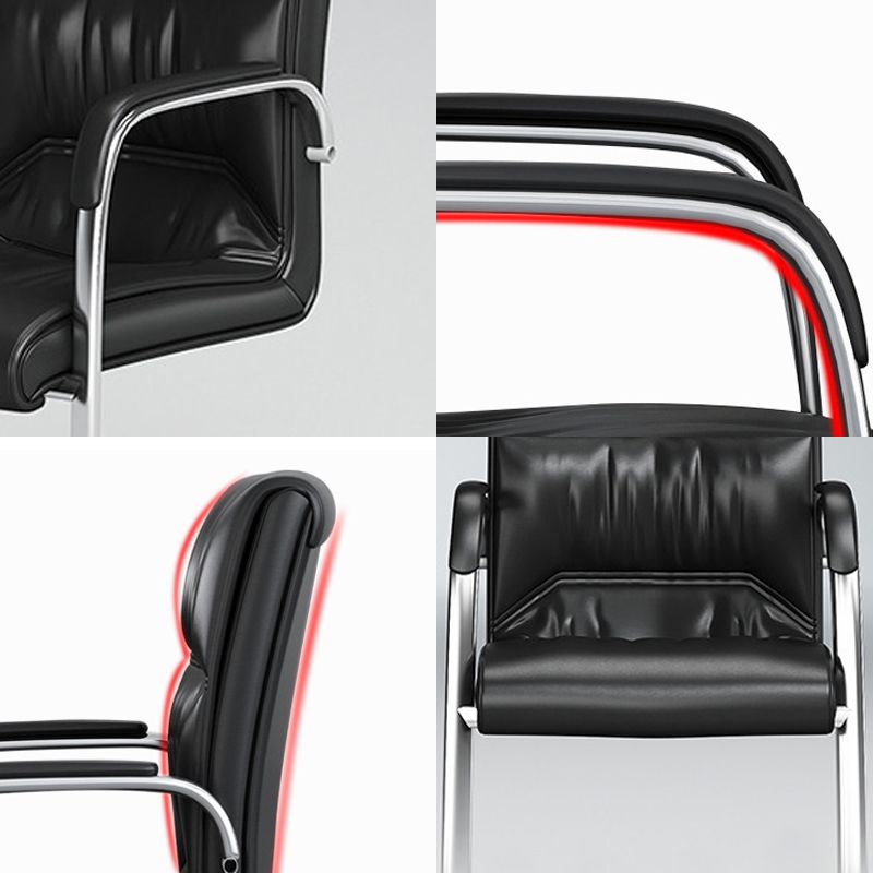 Arms Included Contemporary Desk Chair High Back Faux Leather Chair Clearhalo 'furn' 'furn_office_chair' 'Furniture' 'Office Chairs' 'Office Furniture' 'office_chair' 1200x1200_352b0424-cc95-4697-9d5b-bb268c67e876